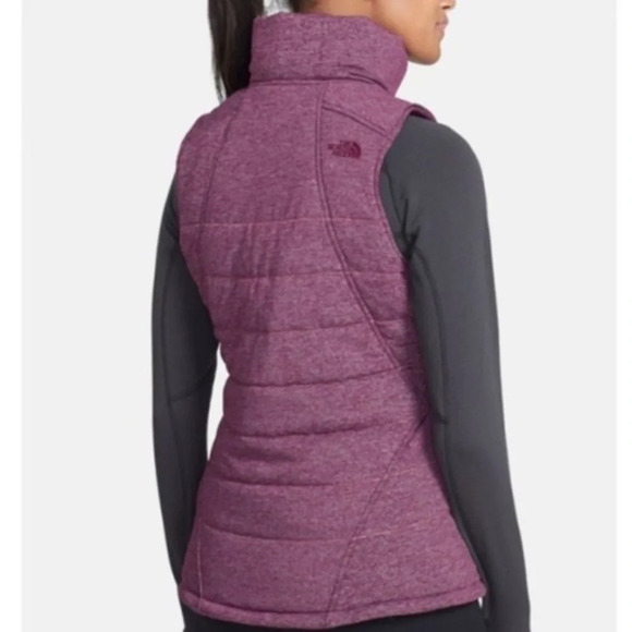 The North Face Pseudio Vest Plum Purple Quilted Mock Neck Women Small Petite - Picture 10 of 11